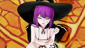 HENTAI HALLOWEEN VAMPIRO DANÇA DE BRUXA E S-SEX KAWAII MMD 3D