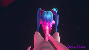 Vocaloid Hentai 3D - POV Miku Boquete em um clube de strip-tease