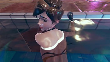 Tracer de Overwatch poolfuck em estilo cachorrinho e pose de missionário debaixo d'água sexo quente animação 3D pornô