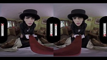 VR Cosplay X Superhero Zatanna pegando um pau enorme na boceta